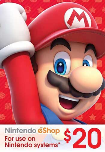 Nintendo eShop Gift Card 20 USD US Digital Key